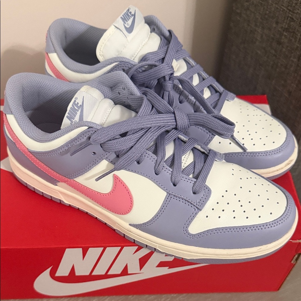 Nike Dunk Low - White, Lavender & Pink Accent